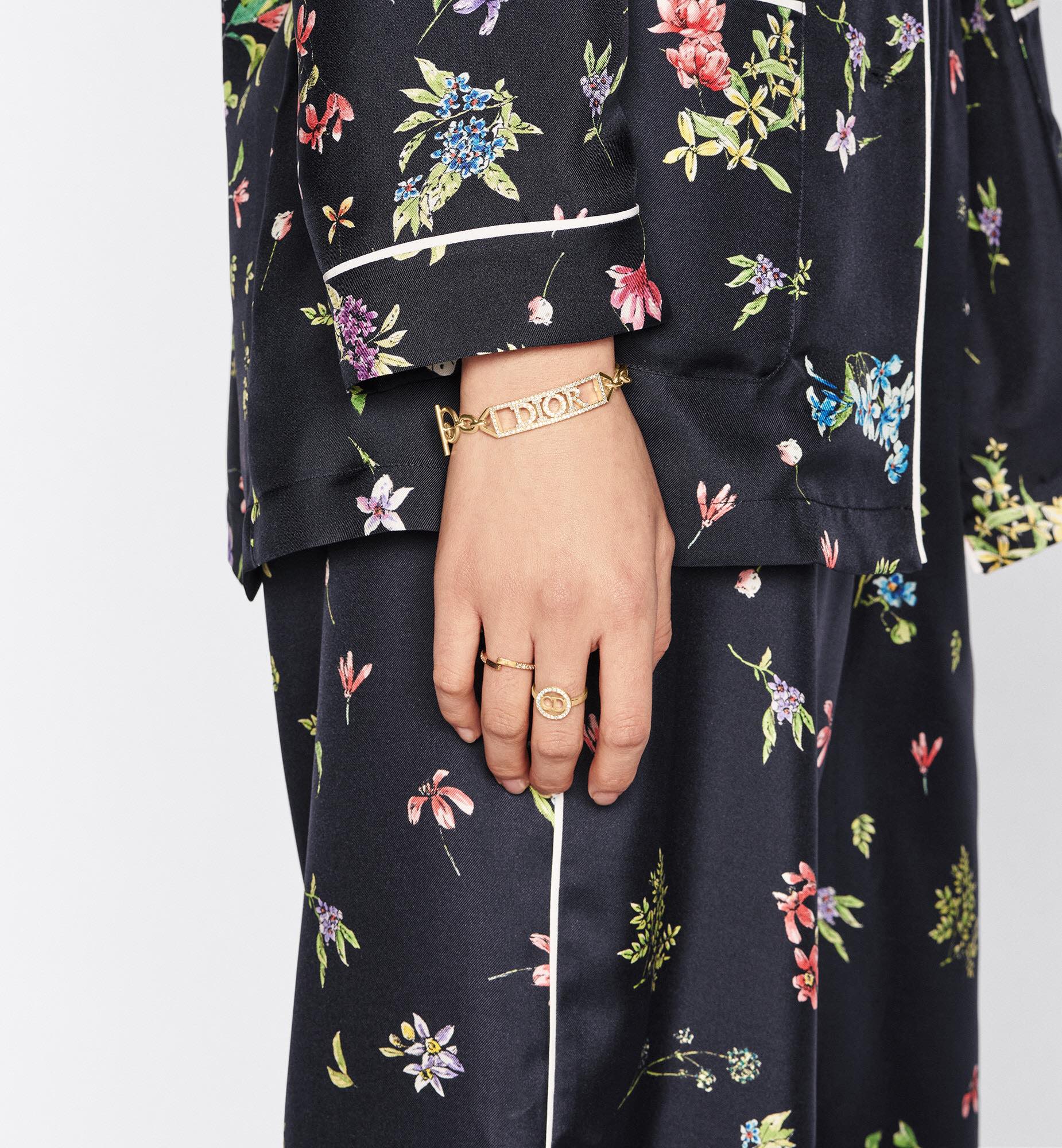 Dior Clair D Lune Ring Gold Cubic Zirconia