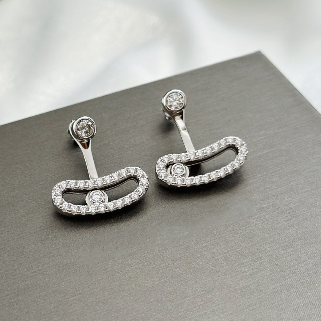 Messika Move Uno Silver Cubic Zirconia Earrings