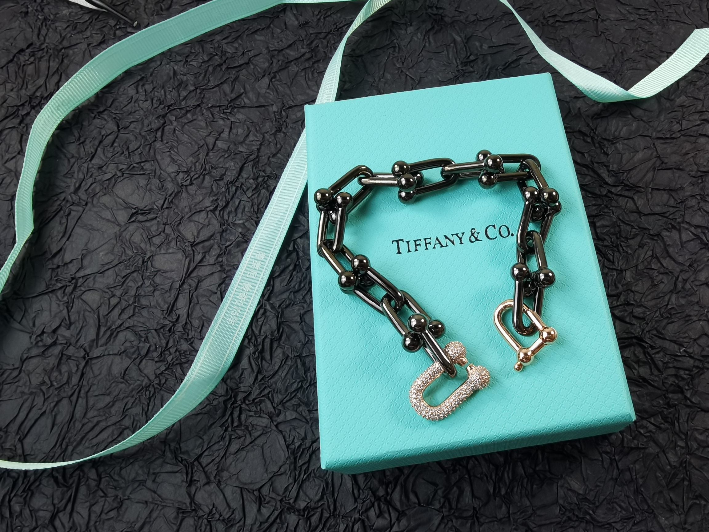 18K Tiffany HardWear Titanium Bracelet