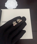 Chanel Latest Pink Five Pointed Star Gold Earrings